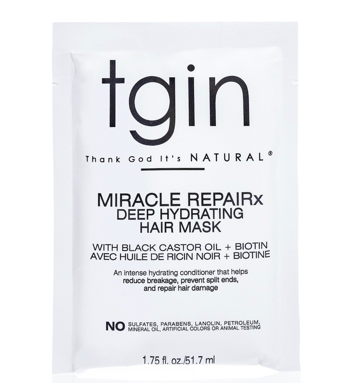 TGIN MIRACLE REPAIRX HAIR MASQUE 1.75oz PACKAGE